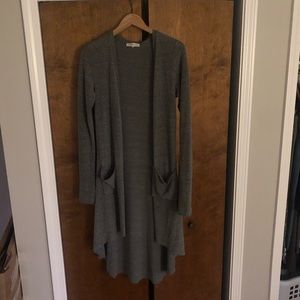 Joah Brown gray long sweater, one size.